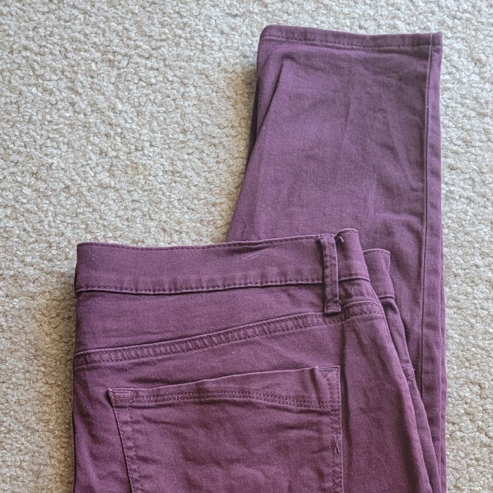 Express Mid-Rise Legging Stretch Burgundy Size 12